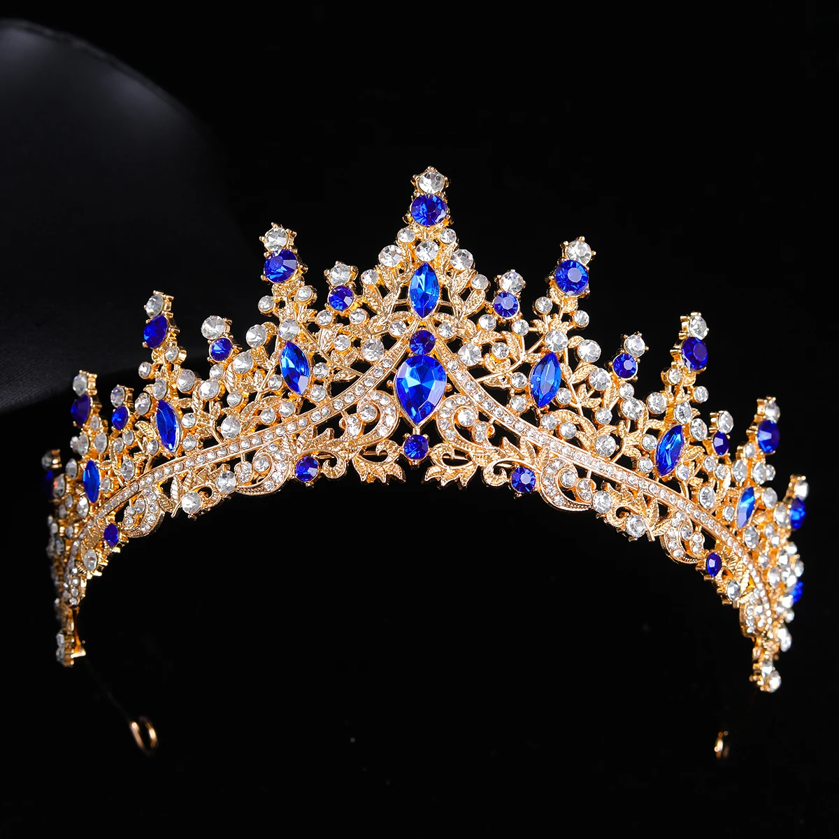 Fashion Gold Silver Color Crystal Rhinestone Tiaras And Crowns For Bride Women Princess Diadems Wedding Hair Accessories