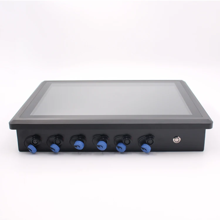 15 17 19 Inch Black Industrial Touch Panel Pc For Ship Full IP67 Waterproof Shockproof 1000cd/m2 Brightness Panel Pc