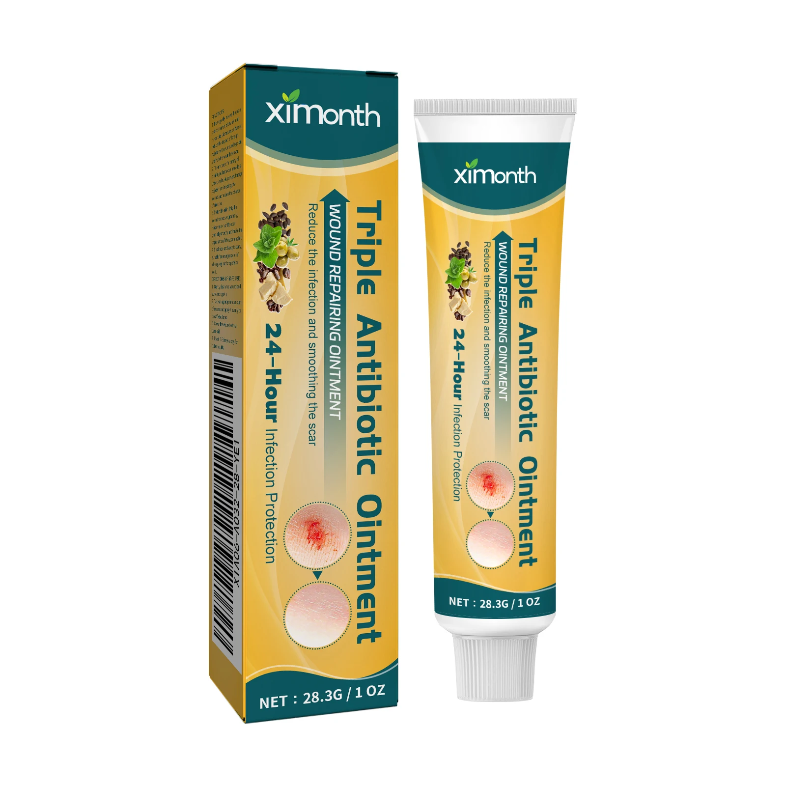 Ximonth Antibiotics, Repair Ointments, Anti-Inflammatory, Infection Protection, Dilute Scalding Scars, Promote Wound Healing