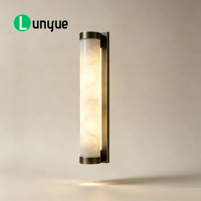 Modern LED Wall Lamp Arabian Quartz Stone Stainless Steel Custom Interior Lighting for Hotel Room Home Decor