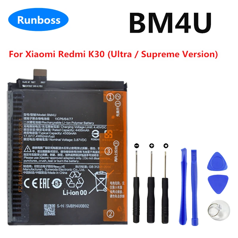 BM4U BM4P BM4Q Original Battery For Xiaomi Redmi K30 Pro Mi Poco F2 Pro Redmi K30 K30i 4G 5G K30 Ultra Supreme Version Batteries