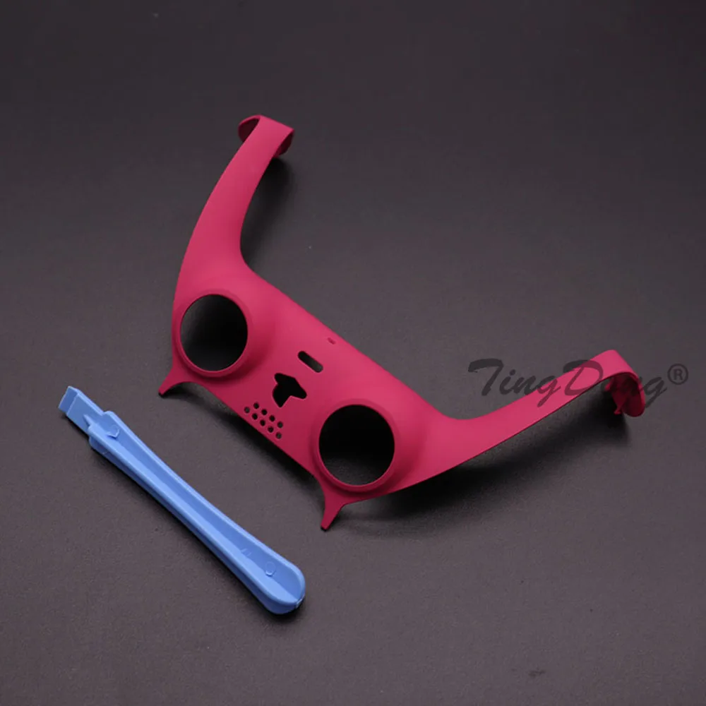Chroom/matte gamepad handvat decoratieve strip voor PS5 controller joystick handvat shell cover met koevoet