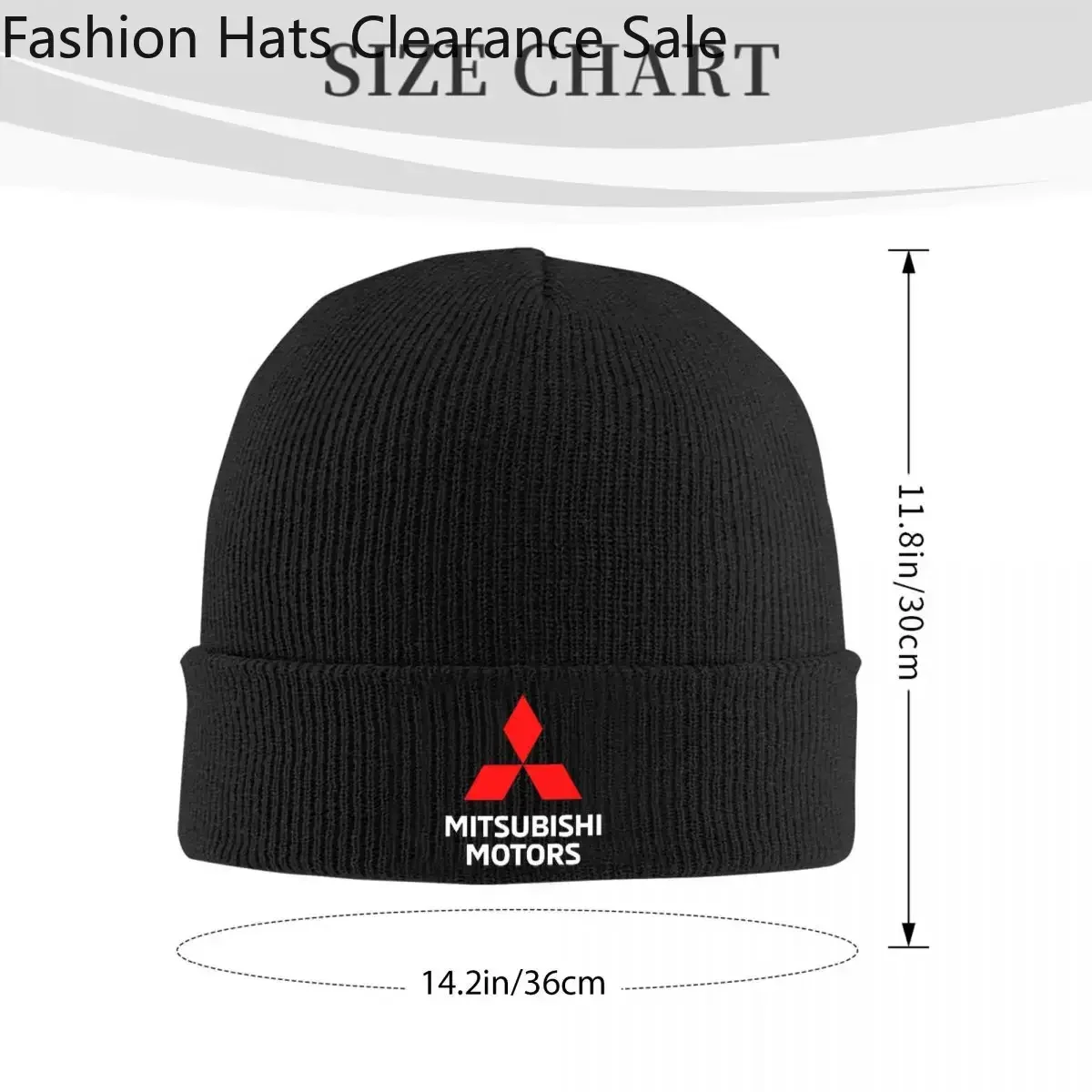 Mitsubishis Logo Bonnet Hats Knitted Hat Unisex Adult Cute Warm Beanie Hats Autumn Kpop Design Cap