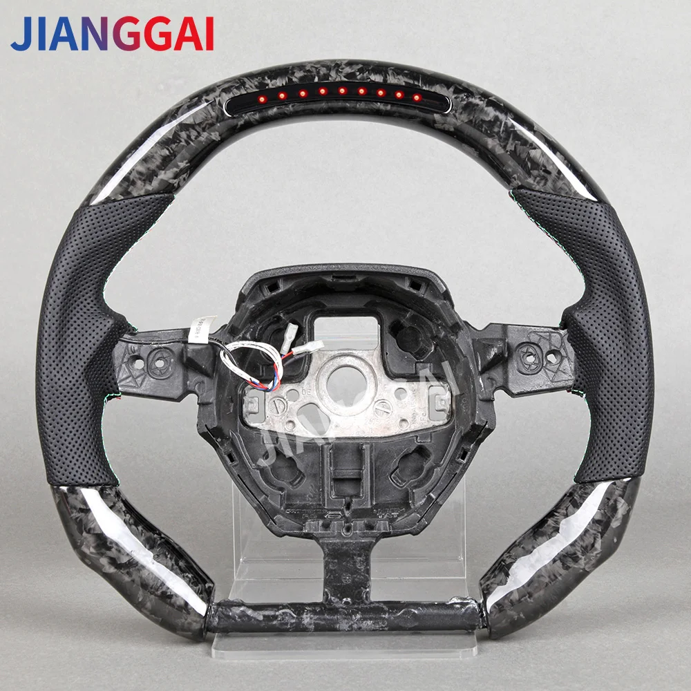 

Led Carbon FIber Steering Wheel For Lamborghini Huracan 2018-2024 Forge Carbon Fiber Racing Wheel 9 Lights LED Display