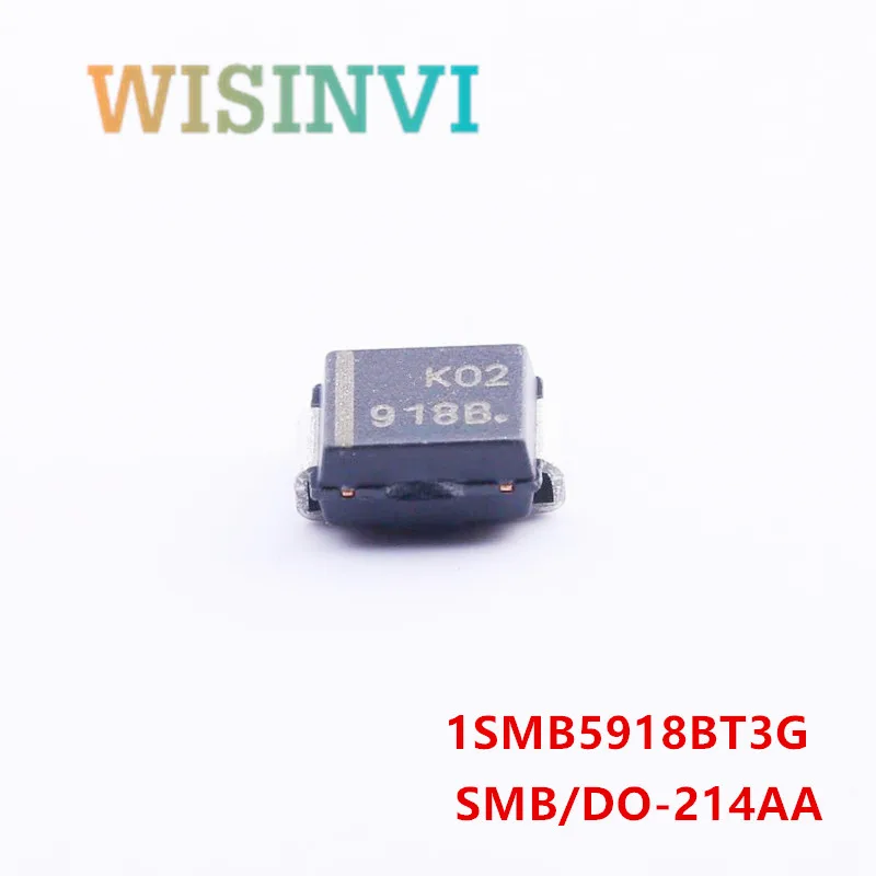 50PCS 1SMB5918BT3G 918B 3W/5.1V  1SMB5921BT3G 921B 3W/6.8V 1SMB5919BT3G 919B 3W 3W/5.6V 1SMB5920BT3G 920B 3W/6.2V  SMB DO-214AA