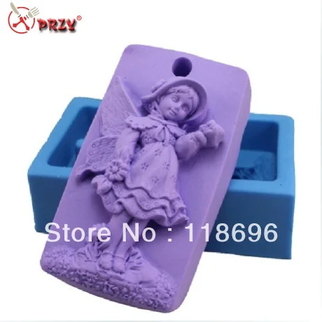 

PRZY Beautiful faery chocolate mold fondant Cake decoration mold for Handmade soap mold NO.:si342