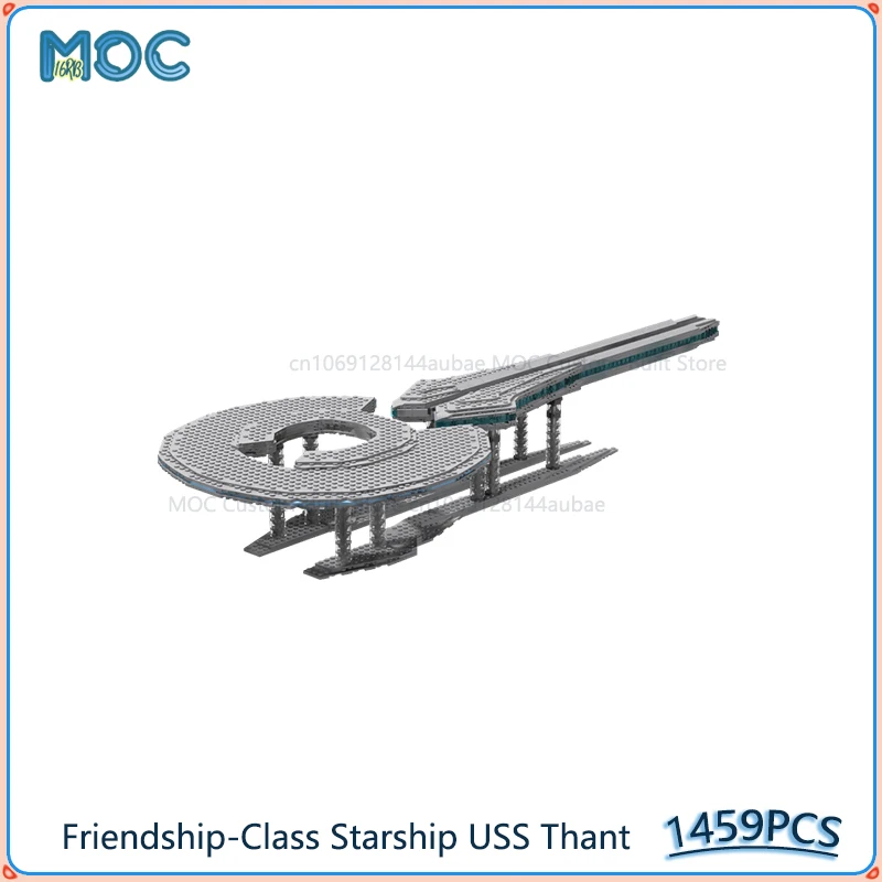 Friendship-Class Starship USS Thant Mo'del MOC Building Blocks DIY Assemble Bricks Space Collection Display Toys Gifts 1459PCS