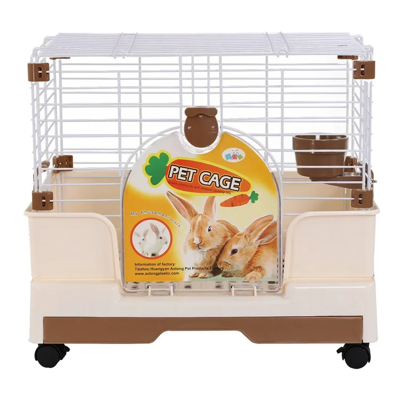 2023 Wholesale Custom Plastic Double Layer Large Rabbit Cage for Chinchilla