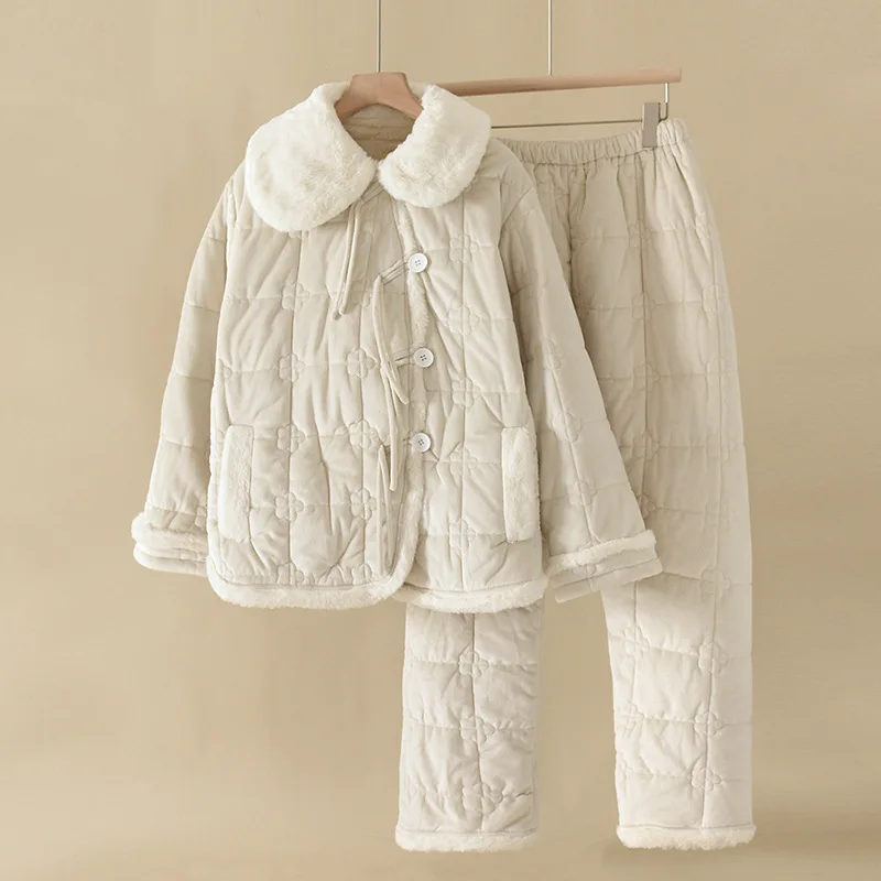 ensemble-pyjama-d'hiver-en-melange-de-coton-epais-decontracte-vetements-de-nuit-pour-femmes-doux-et-confortable-vetements-d'exterieur-pour-la-maison