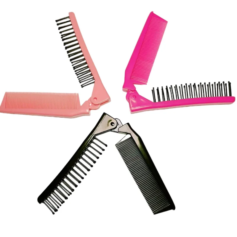 1pc Hair Combs for Beard Folding Pocket Comb Hair Brush Beard & Mustache Brushes for Men Peine Para Barba Styling Tools 4 Colors