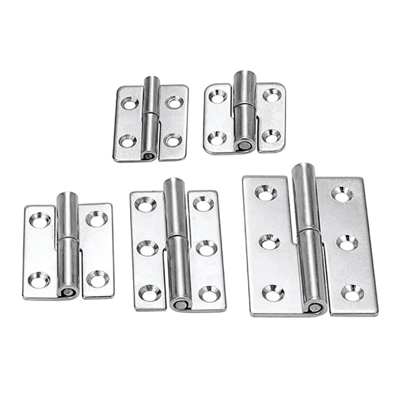 2 PCS SUS304 Stainless Steel Detachable Door Hinge, Rust-Proof Thick Cabinet Hinge with Bolts for Cabinet Furniture Door