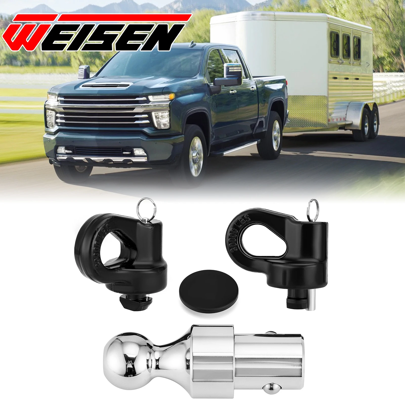 

Puck System Gooseneck Hitch Ball Kit 38000lbs for 2013+ F-250 350 450 Super Duty Chevrolet Silverado GMC Sierra Nissan Titan