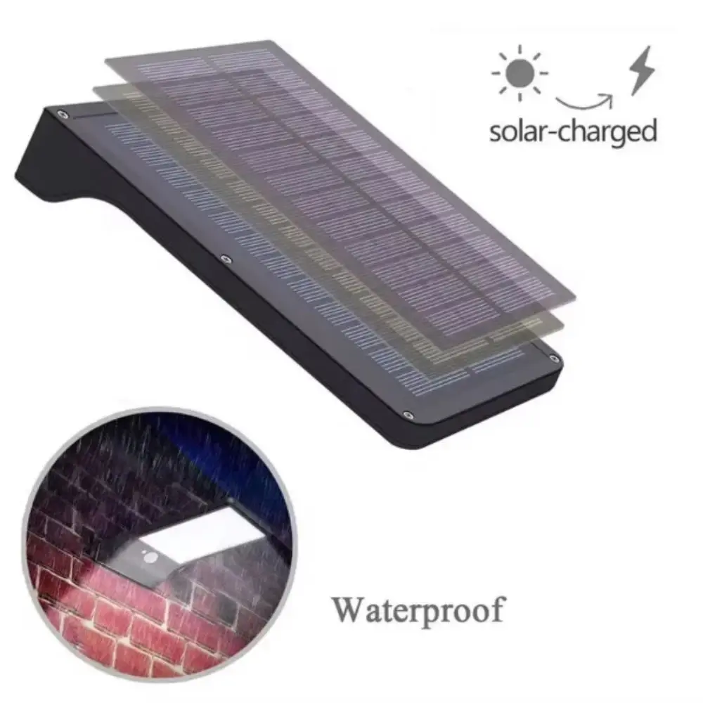 ソーラー式防水ソーラーウォールライト-35w-450lm-ソーラーモーションライト-アルミ製-dim機能付き-ledソーラーライト-壁掛け式