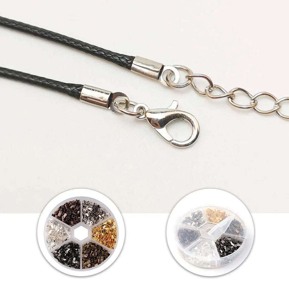 

Iron Fold Over Cord Ends Jewelry Findings For Bracelets Necklaces Silk Satin Cords Bead Stringing Tips Making