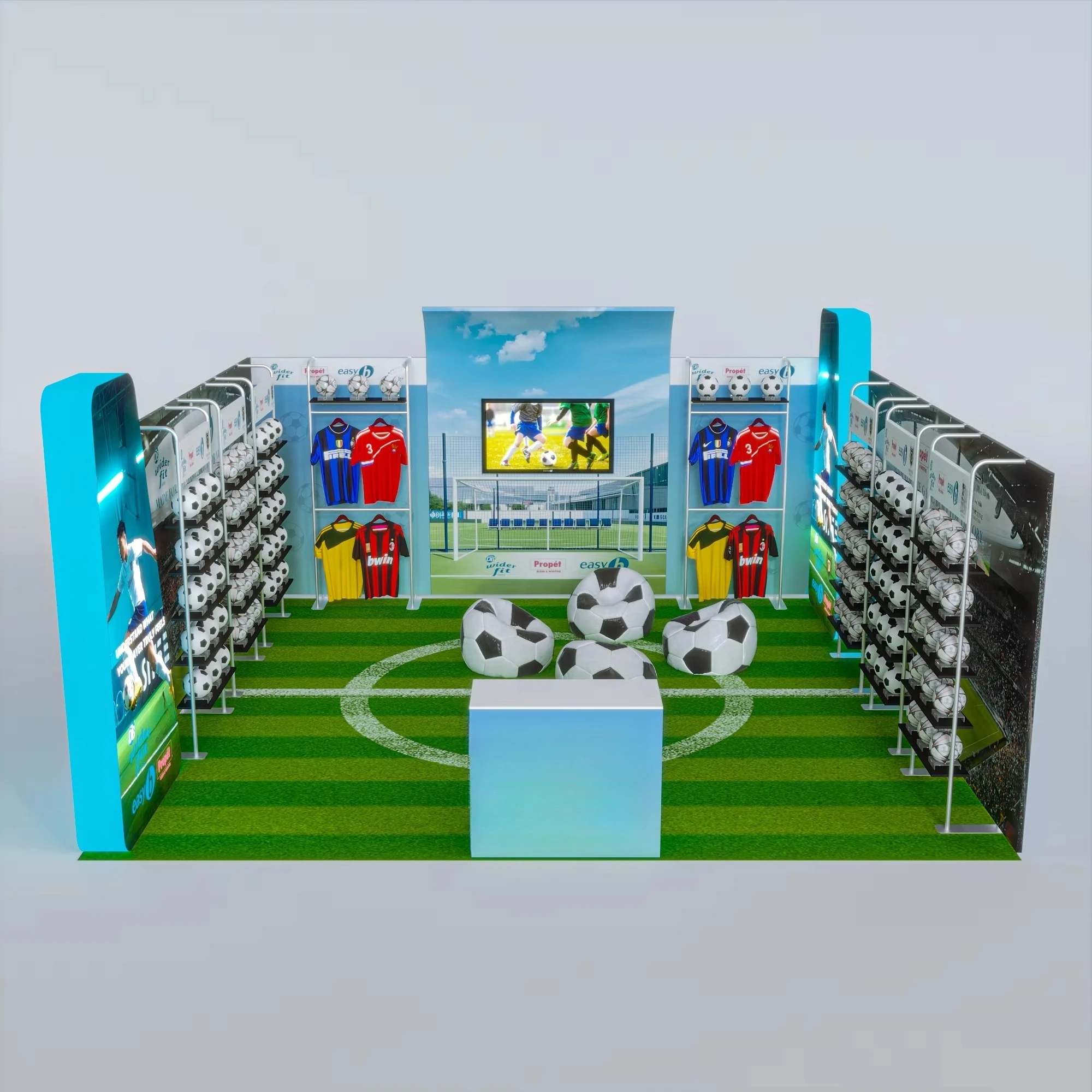 

Custom Portable Trade Show Equipment Football Booths for Trade Shows