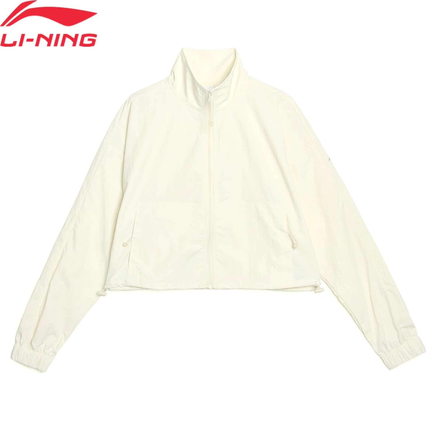 

Li-Ning Women Training Jacket 100%Polyamide Loose Fit Drawcord Hem LiNing Leisure Sports Coat AJDV374