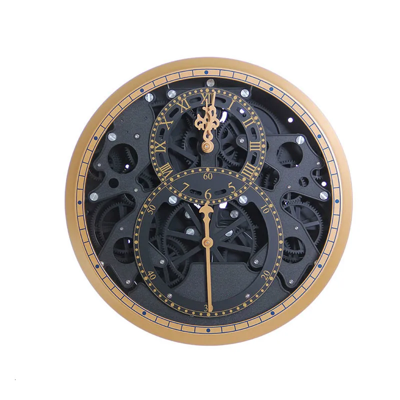 Large Vintage Wall Clock Gear Mechanical Wall Clocks Home Decor Living Room Bedroom Cool Metal Creative Clocks Gift Ideas