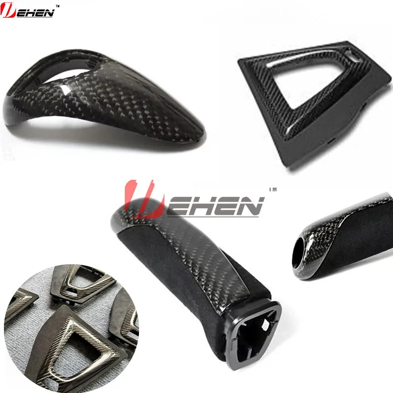 

Подходит для интерьера ручного тормоза из углеродного волокна RHD BMW M2 M3 M4 F80 F82 F87, консольной панели, крышки переключения передач