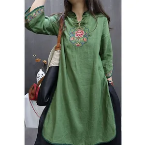 7 principais vendas saia linho bordada - №4