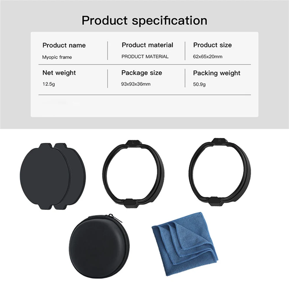 Monture de lunettes magnétiques pour PS Vinter, lentille VR, myopie, lunettes anti-bleu, démontage rapide, cadre de protection pour pièces PSVInter