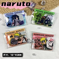 Naruto Ink Bar Chi Sasuke Kakashi Minato Fine Flash Square Badge Anime Character Peripheral Children's Birthday Gift 7*4.5cm