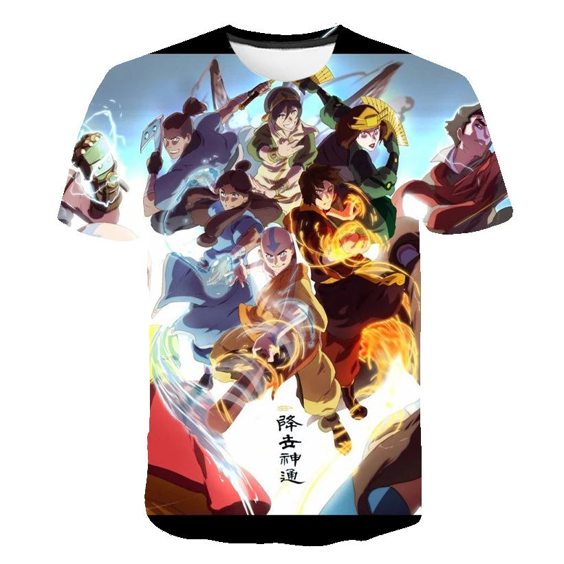 Anime Avatar The Last Airbender T Shirts 3D Print Summer T Shirt Fashion Kids Casual Boys Girls Unisex Crew Neck Tshirt Tops