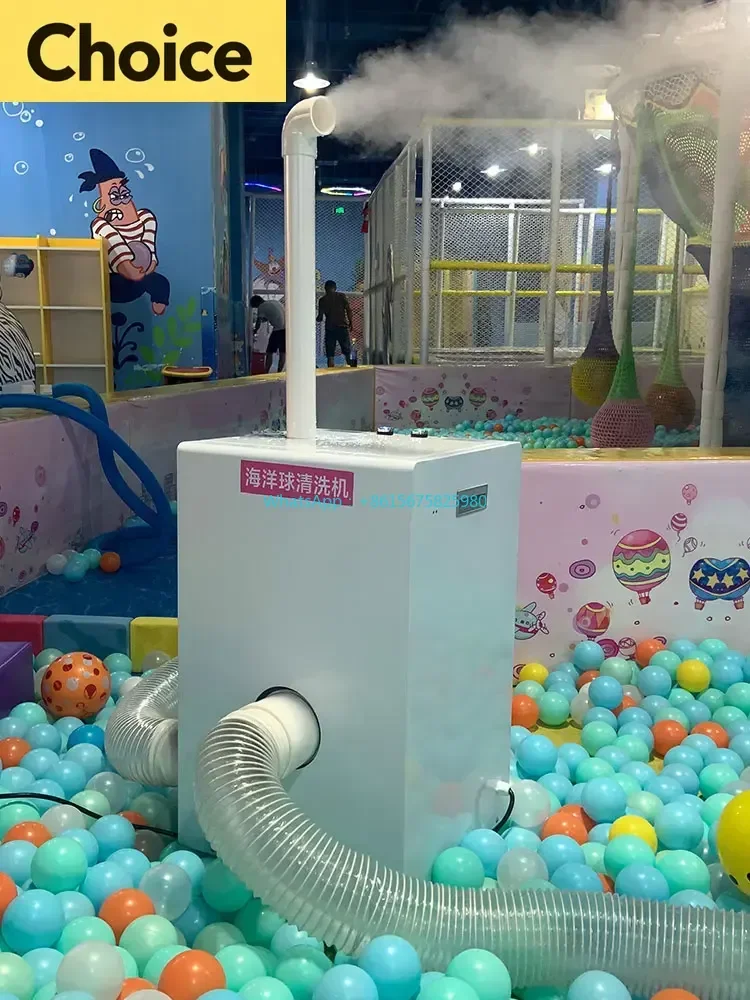 Small All-in-One Ocean Ball Washer, Intelligent Cleaning & Atomization Disinfection Machine for Children's Playground