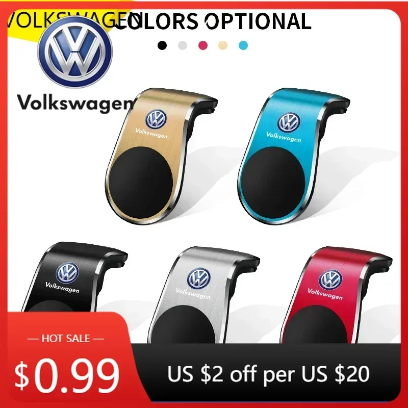 

For VOLKSWAGEN VW 2025 Hot L-Type Magnetic Phone Holder in Car Smartphone Stand Clip Car Accessories For Volkswagen R Golf 4 Mot