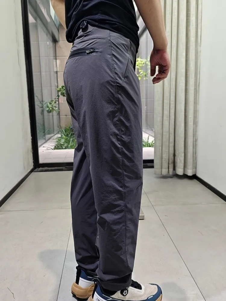 Outdoors Sweatpants Waterproof Soft Shell Climbing Trousers Men Summer Quick Drying Lightweight Breathable Travel Hiking Pants