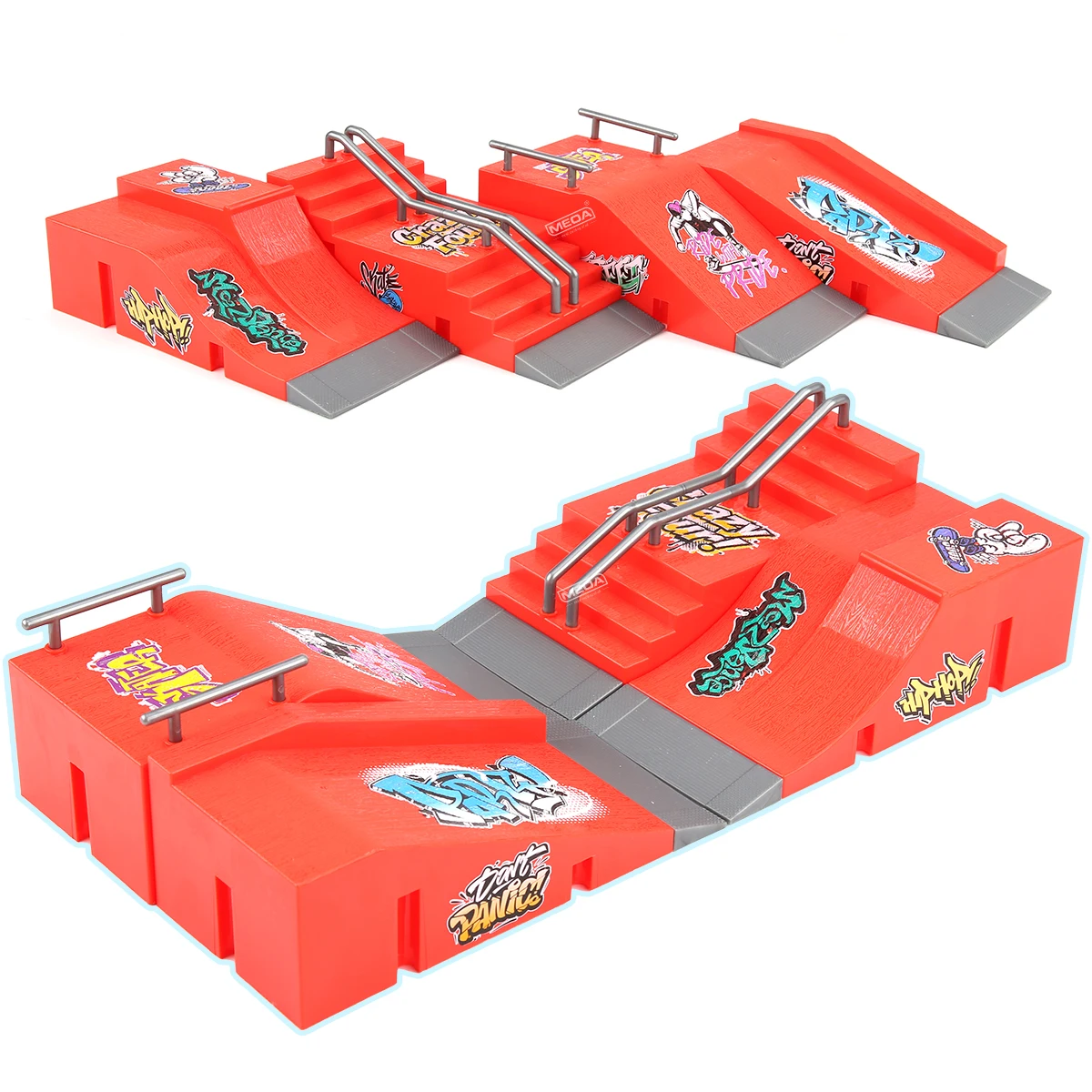 Tech Deck Accessories - 6-em-1 dedo skates diy skate parque