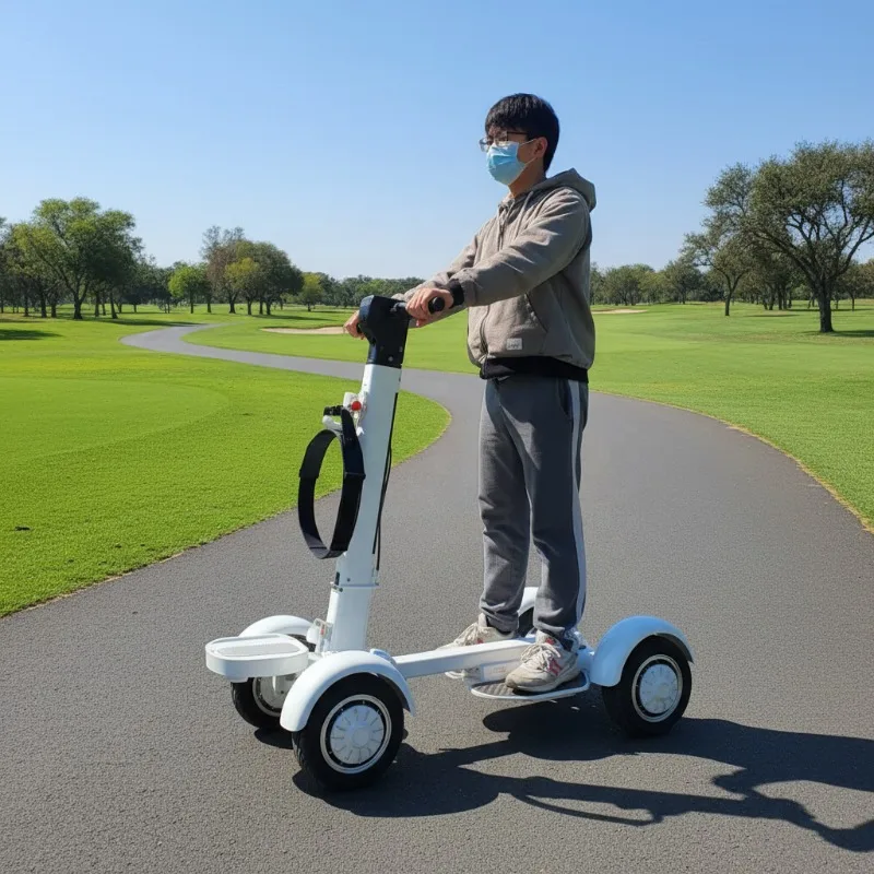2026 electric four-wheel aluminum golf cart single seat 150kg load-bearing 72-hole course golf cart