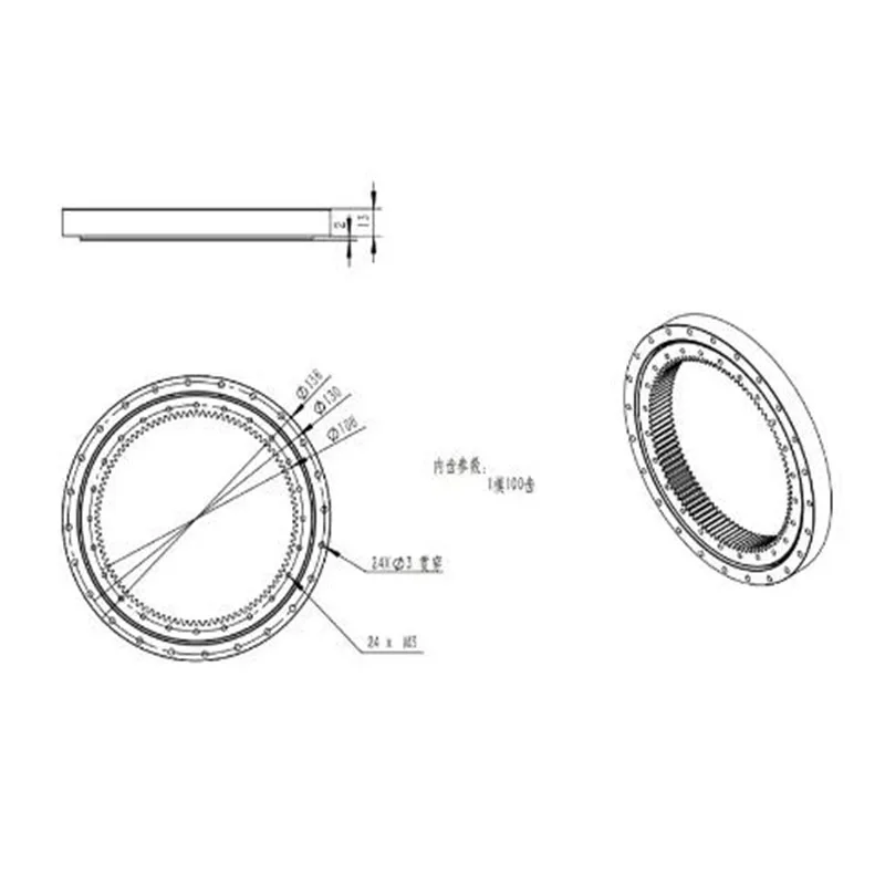 

RC 1/14 Hydraulic Excavator K970 Slewing Disc Slewing Bearing Accessories KABOLITE K970 Boy Toy