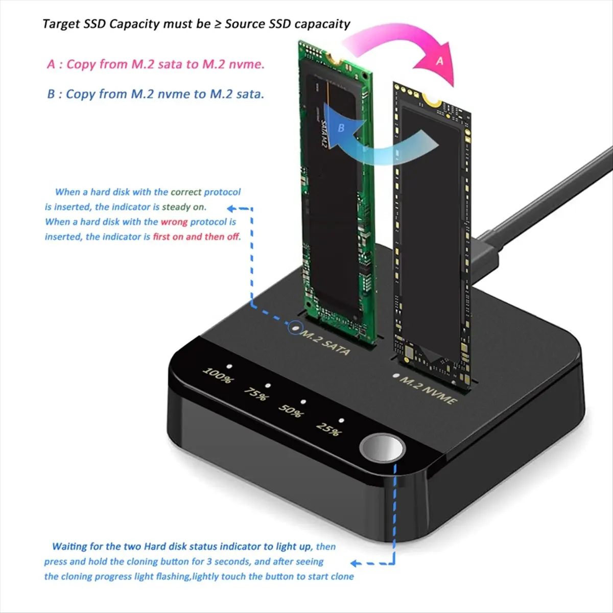 ▲-[t73c]-duplicateur-m2-sata-boitier-externe-pour-ssd-m2-sata-vers-nvme-station-d'accueil-pour-disque-dur-externe-avec-fonction-de-clonage-pour-lecteur-de-disques-durs-et-de-ssd-m2