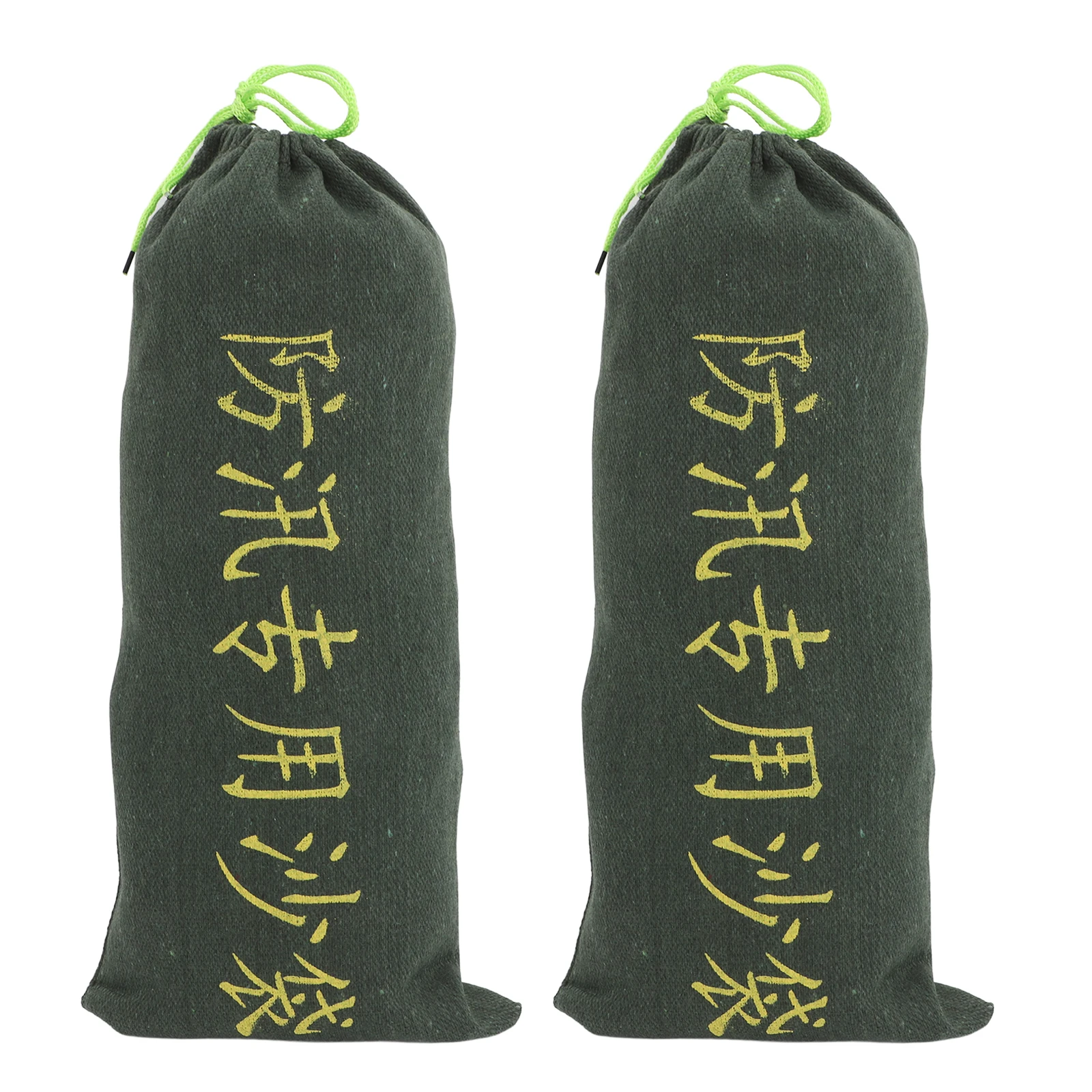 2pcs Flood Control Sandbag 25X50Cm Thickened Canvas Self-Absorbing Expansion Water Blocking Barrier For Home Garage Basement