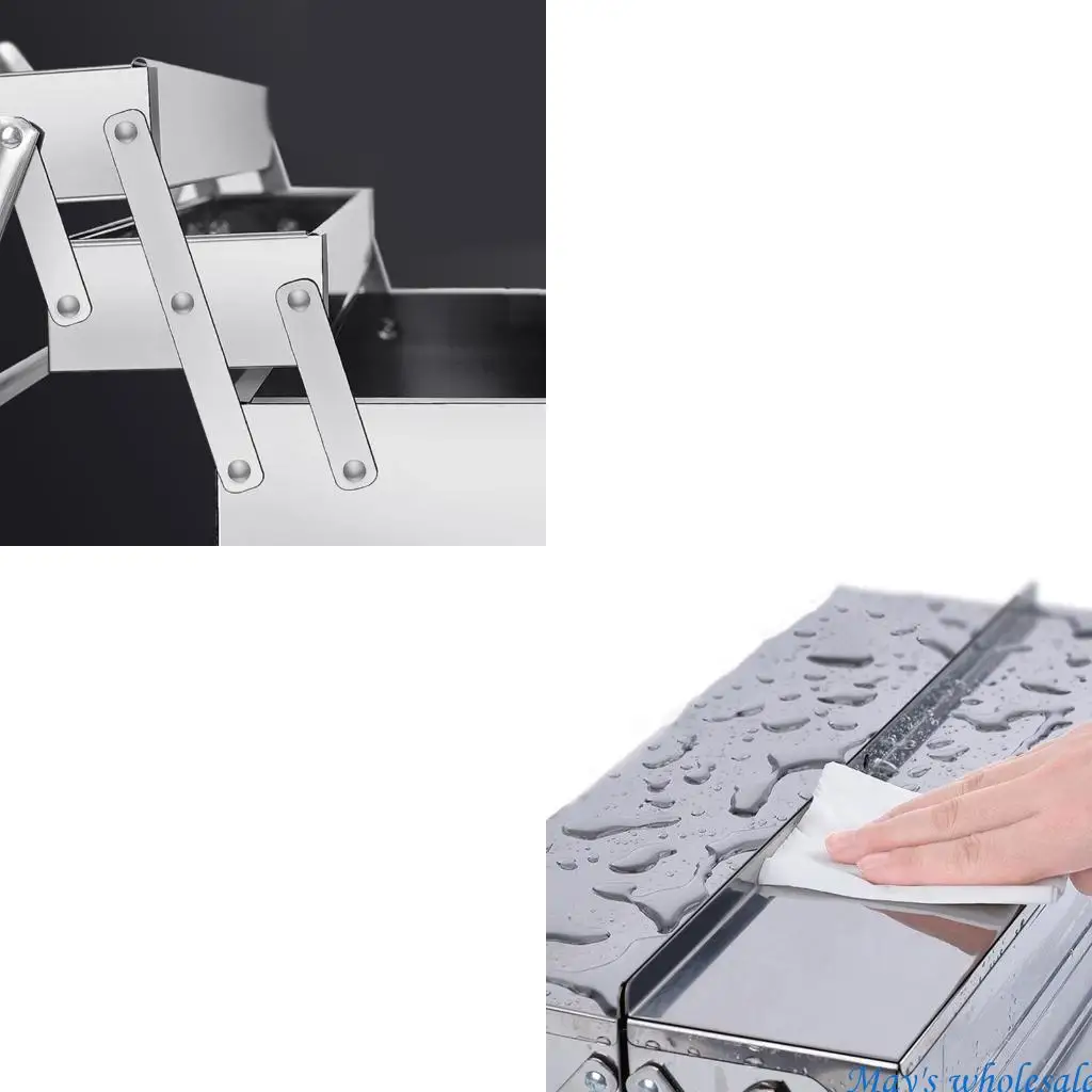 

Space Saving Double/Three Layers Design Foldable Stainless Toolbox Storage Solution For Home Repairs And Outdoor Camping 448A