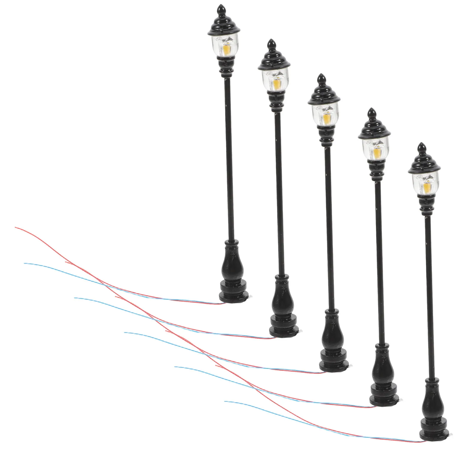 

5Pcs Miniature Yard Lamp Decorative Street Lamp Scene Sand Table Garden Ornament for Mini House Landscape Decor