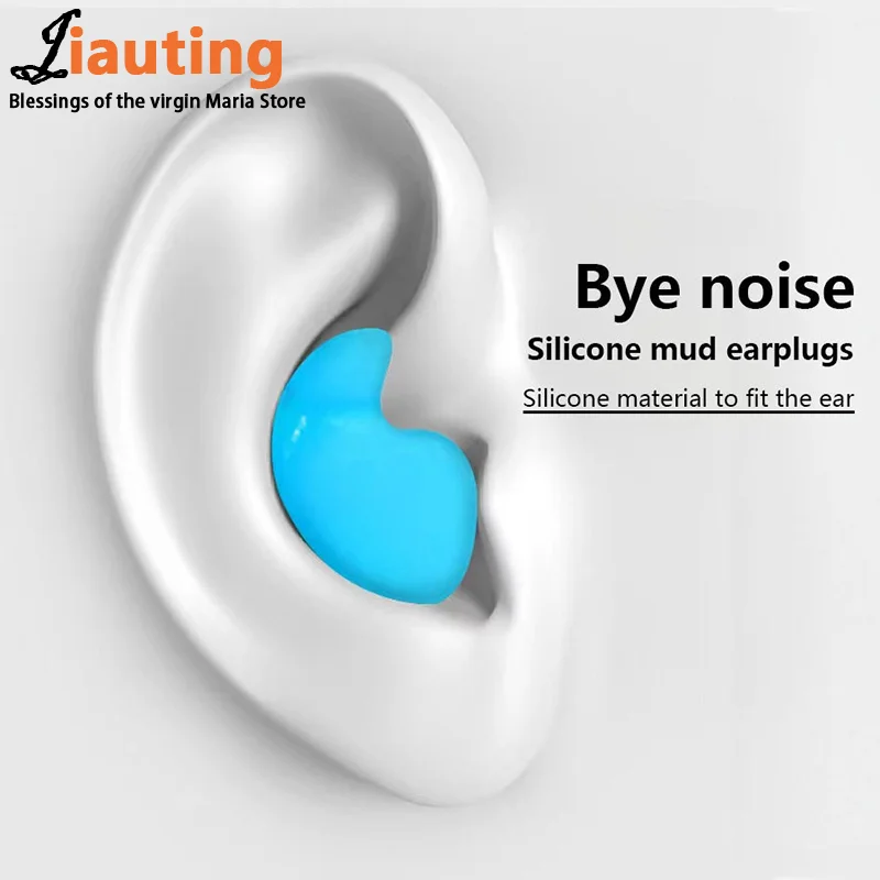 30pcs Silicone Ear Plugs Noise Reduction Sleep Anti Canceling Sound Insulation Earplug Protection Sleeping Reusable Ear Plugs