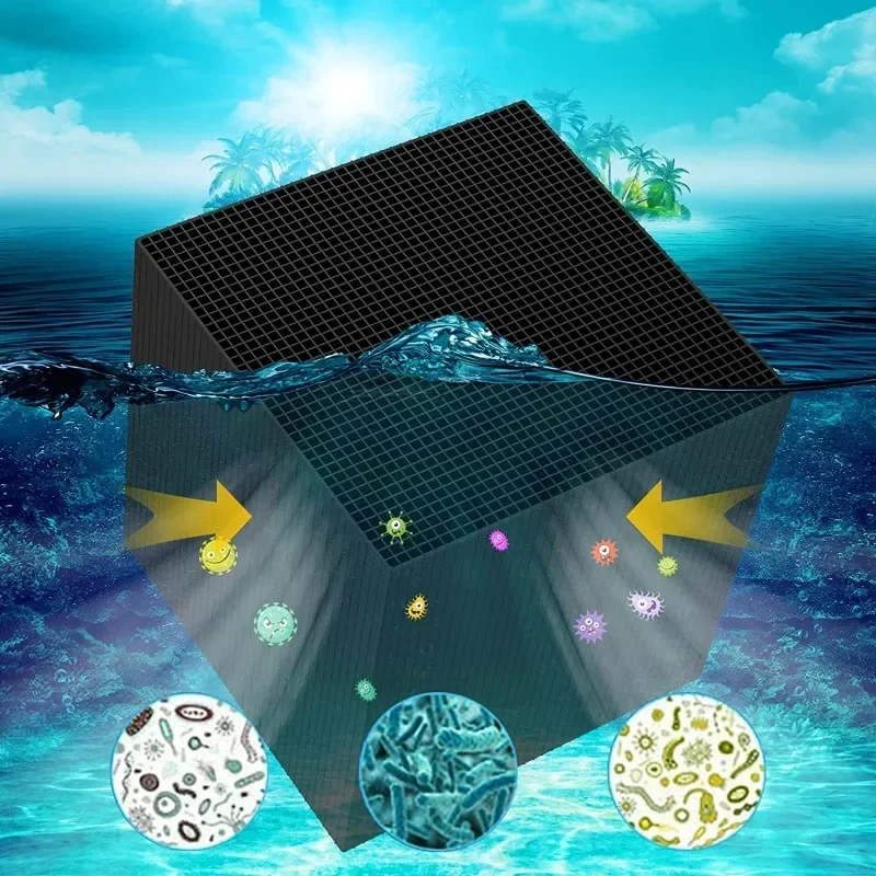 Eco-Aquarium Filter Media Activate Carbon Cubes Ultra High-Efficiency Water Purification Filter for Salt/Fresh Water Tank filtro