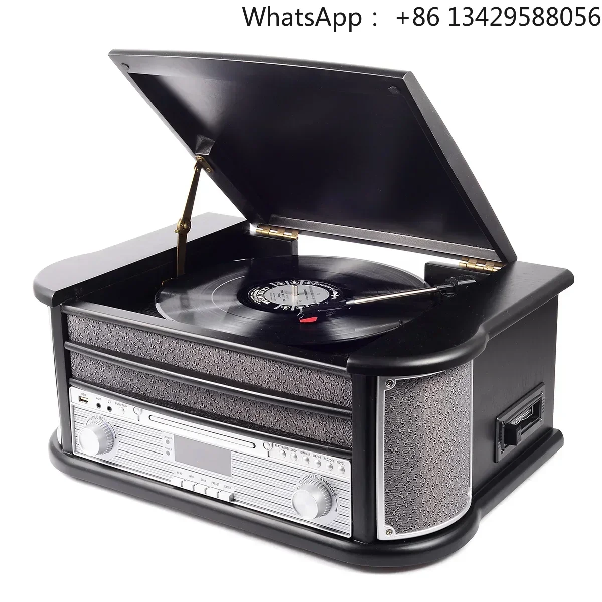Nostalgic Music Centre Bluetooth Vinyl Turntable CD Cassette USB Recording Player Record Vinyl