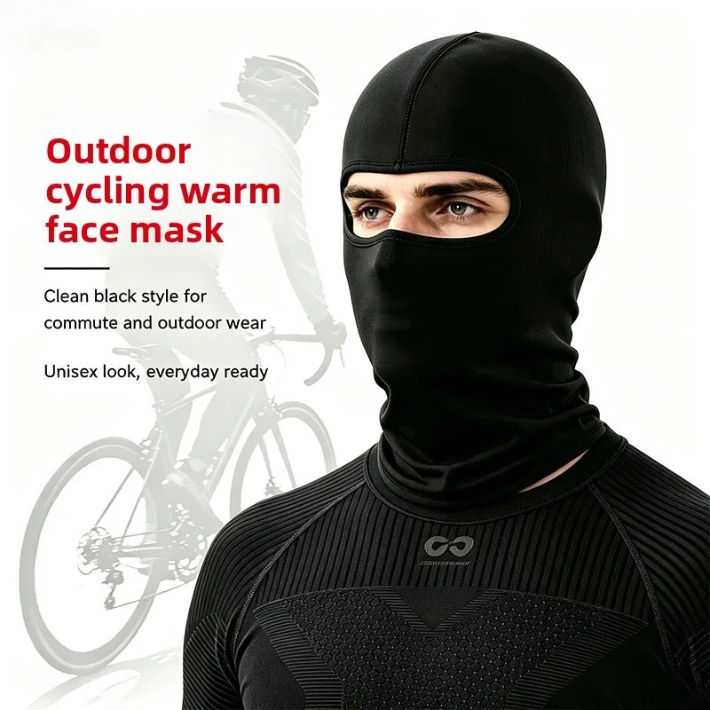 Autumn Winter Thermal Fleece Lined Cycling Ski Mountaineering Mask Helmet Cover Windproof Breathable Outdoor Sports Headwear