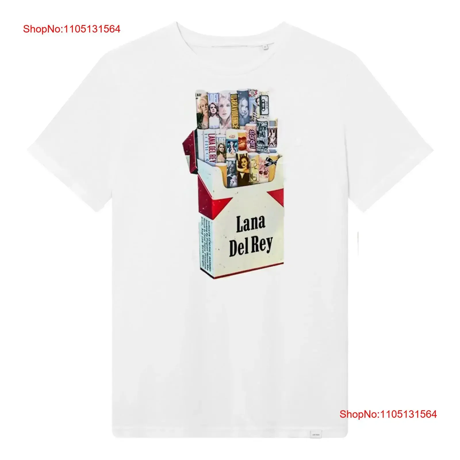 لانا ديل ري صندوق سجائر الأشعة فوق البنفسجية تي شيرت ريترو Y2K خمر الجمالية خمر غسلها مريحة الرسم أنيق #1