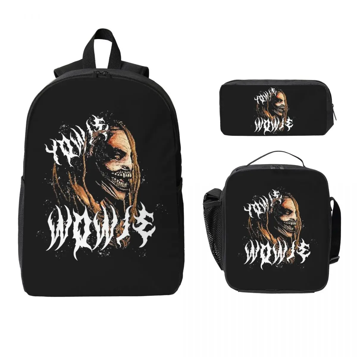 

Bray Wyatt The Fiend Backpack Student Boys Girls BookBag School Bag Computer Shoulder Bags 3ps Insulated Lunch Bag Pencil Case