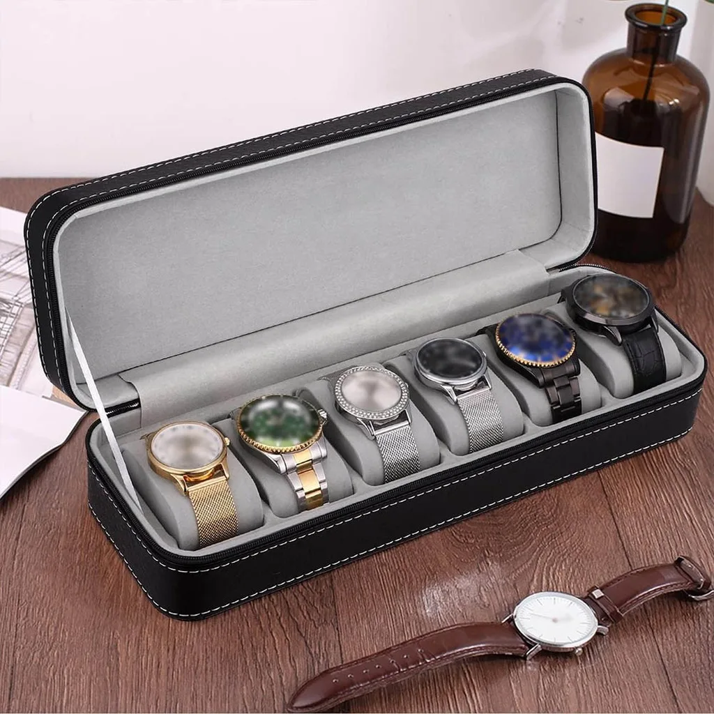 Watch Organizer Box Portable Leather Watch Box Watch Display Case Sturdy Jewelry Storage Box For Jewelry Storage Home Christmas