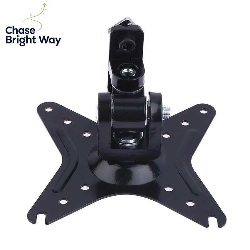 Ergonomic Monitor Wall Mount Bracket VESA 100 75 50mm Button Box 2 Axis Adjustable for Efficient Workspace Organization