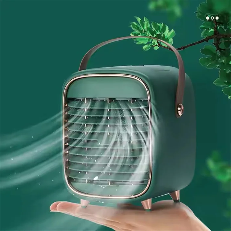 

New Design Rechargeable Mini Air Cooler Fan Portable Air Conditioner Water Misting Cooling 2000mah Battery Fan
