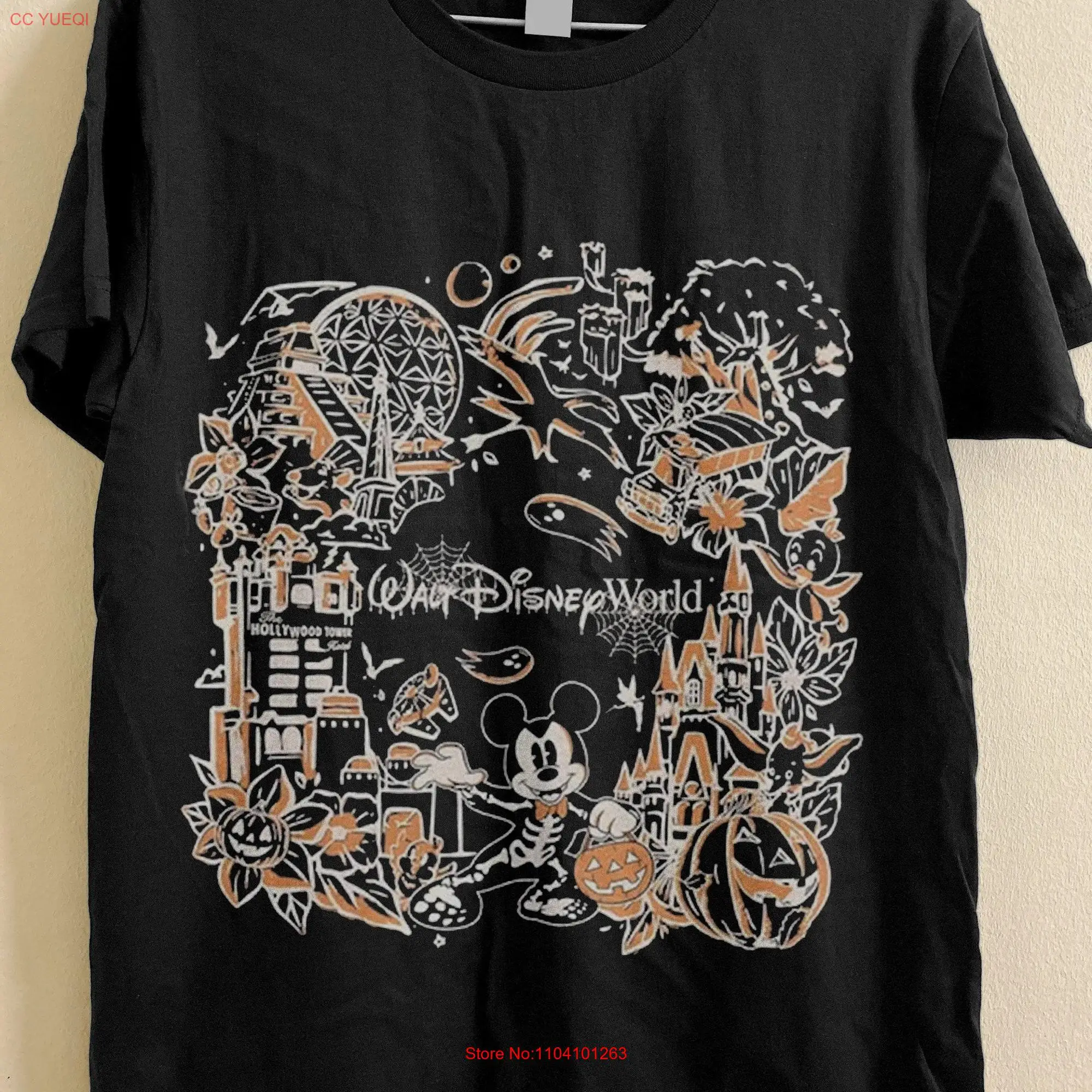 Mjckey Minie Skeleton Halloween T Shirt Retro Magic Kingdom Dizney 2023 SweaT Pumpkin Dizneyworld  long or short sleeves