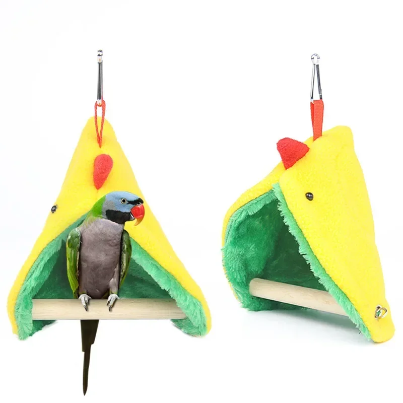 Winter Warm Bird Shawl Nest Corner Parrot Blanket Pet Small Animal Hanging Tent Cage Decoration for Parakeet Lovebird Cockatiel