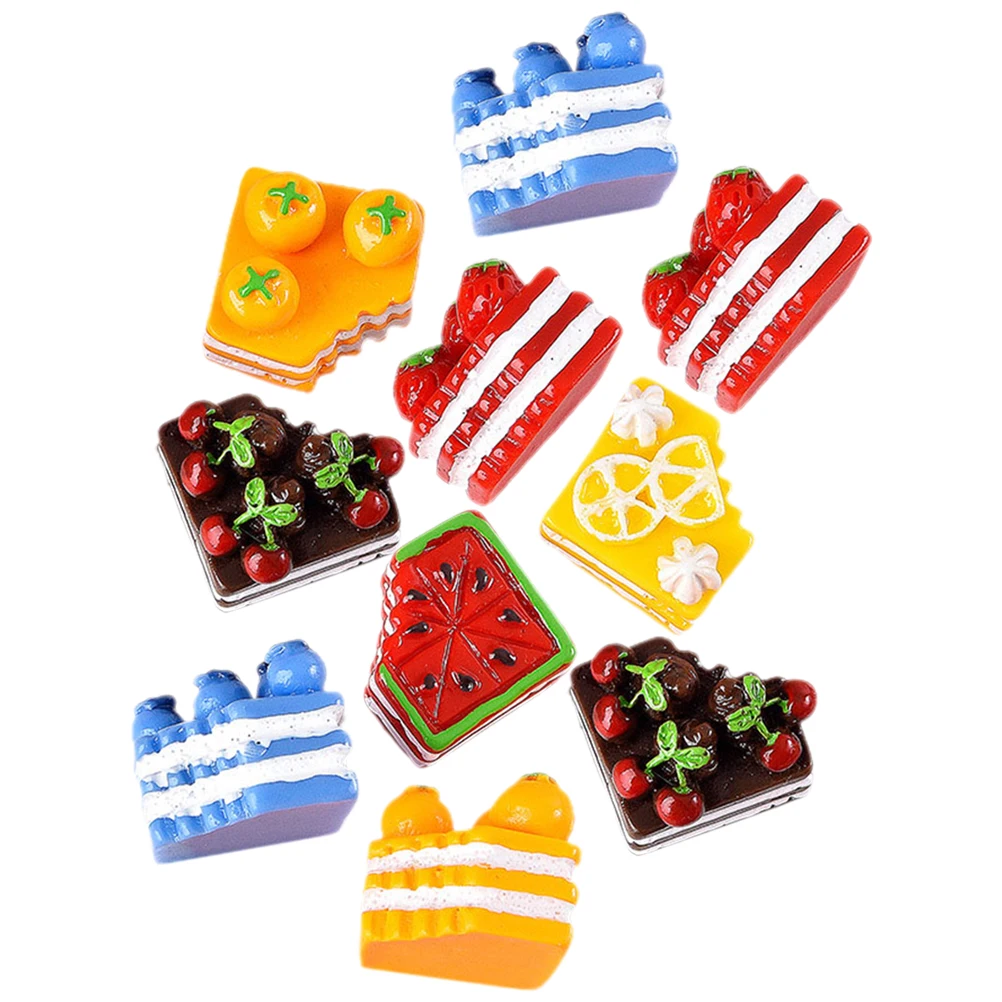 

Cake Resin Accessories Fairy Decorations Tiny Model Craft Charms Accessory Mini Dessert Food for Crafting Small Crafts