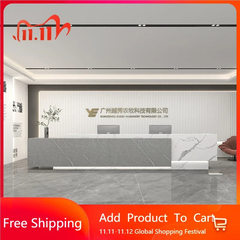 

Reception Table Office Desks Reception Salon Chairs Cash Register Business Counter Customer Balcão Recepcao Commercial Furniture