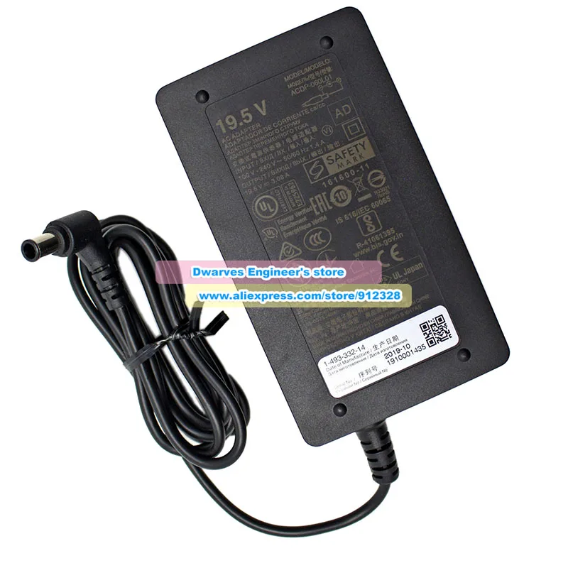 حقيقي ACDP-060L01 19.5v 3.08A 60W AC محول شاحن لسوني KDL-43WF663 ACDP-060L01 ACDP-060S03 ACDP-060D01 ACDP060L01